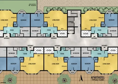 Aparthotel - First Floor - Floor Plan