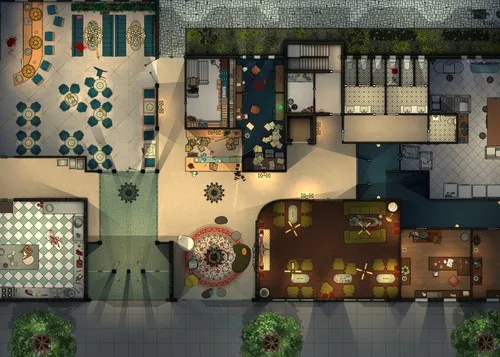 Aparthotel - Ground Floor - Splatter - Night