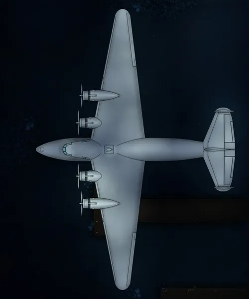 Boeing 314 Clipper - Top Down - Night
