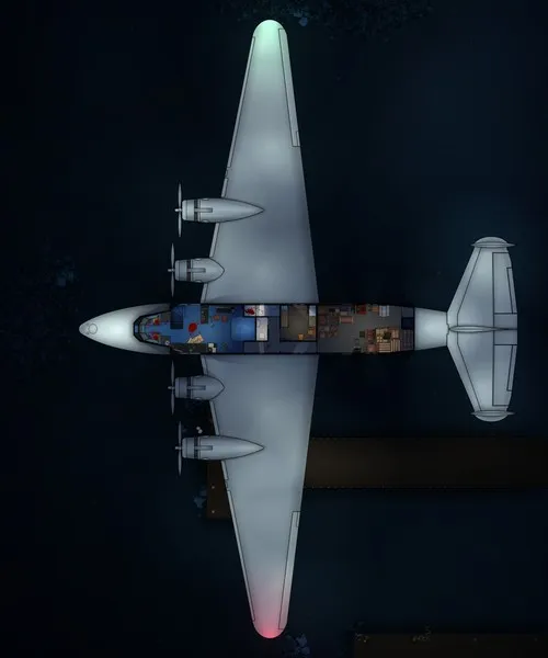 Boeing 314 Clipper - Upper Deck - Splatter - Night