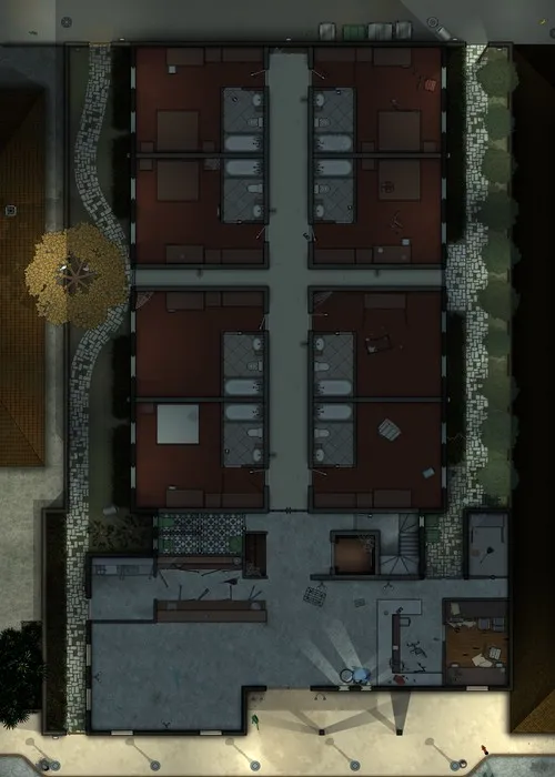 Boutique Hotel - Ground Floor - Abandoned - Night