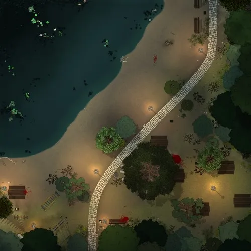 By The Lake - Splatter - Night