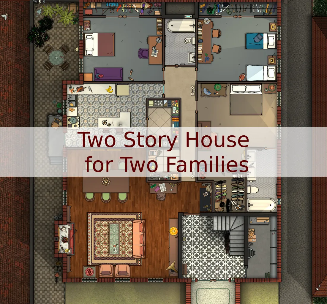 Two Story House for Two Families
