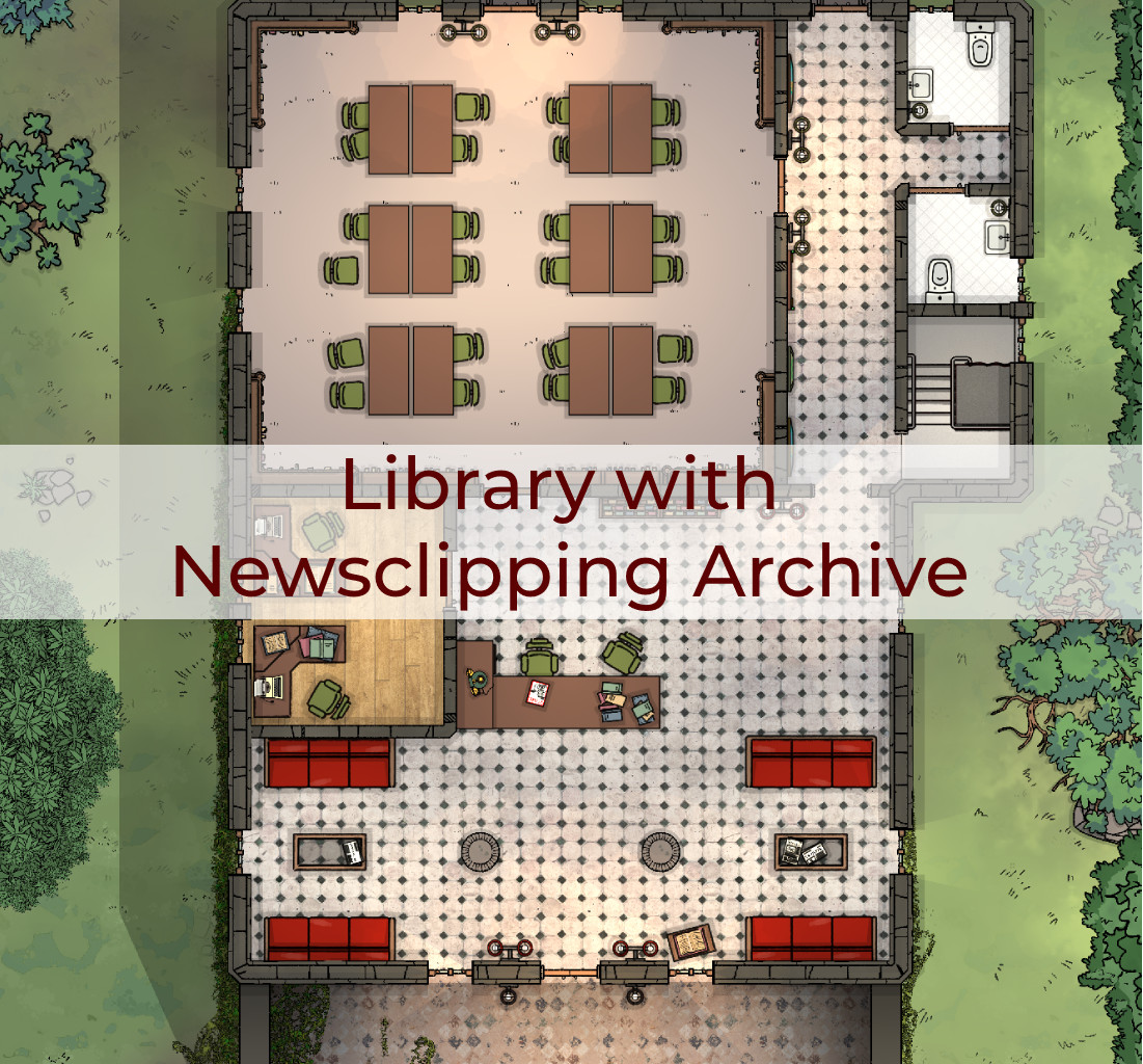 Cover for Library with Newsclipping Archive
