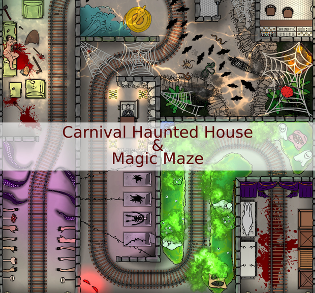 Cover for Carnival Haunted House and Magic Maze
