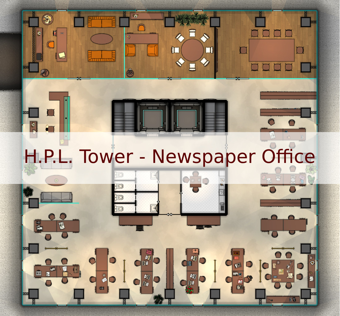 Cover for H.P.L. Tower - Newspaper Office