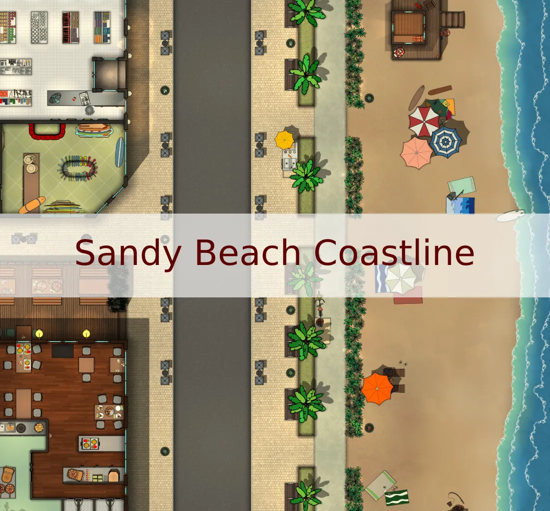 Sandy Beach Coastline