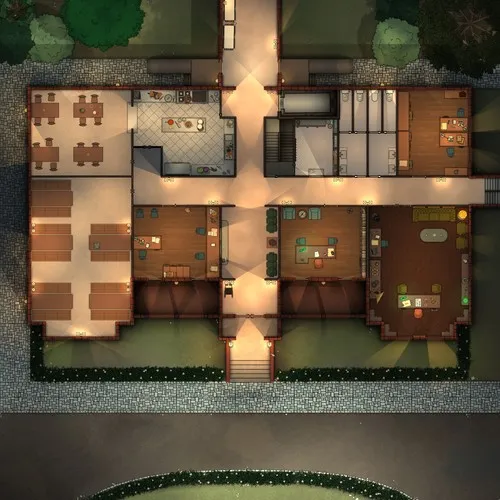 Danvers State Insane Asylum - Administration Building - Night