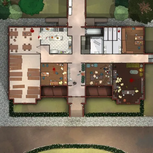 Danvers State Insane Asylum - Administration Building - Splatter - Day