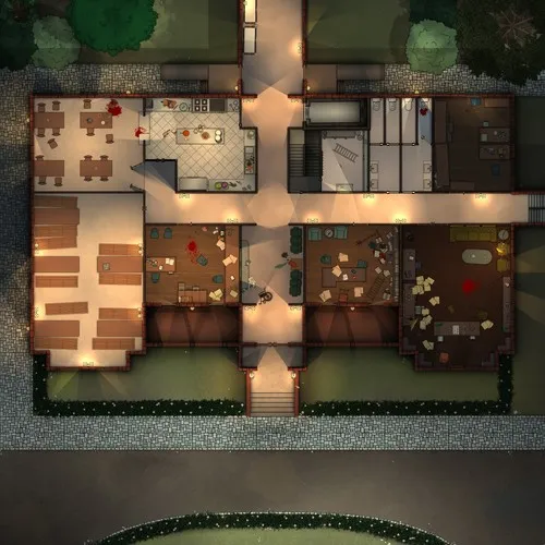 Danvers State Insane Asylum - Administration Building - Splatter - Night