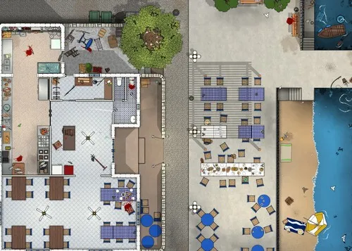 Greek Tavern - Splatter - Day