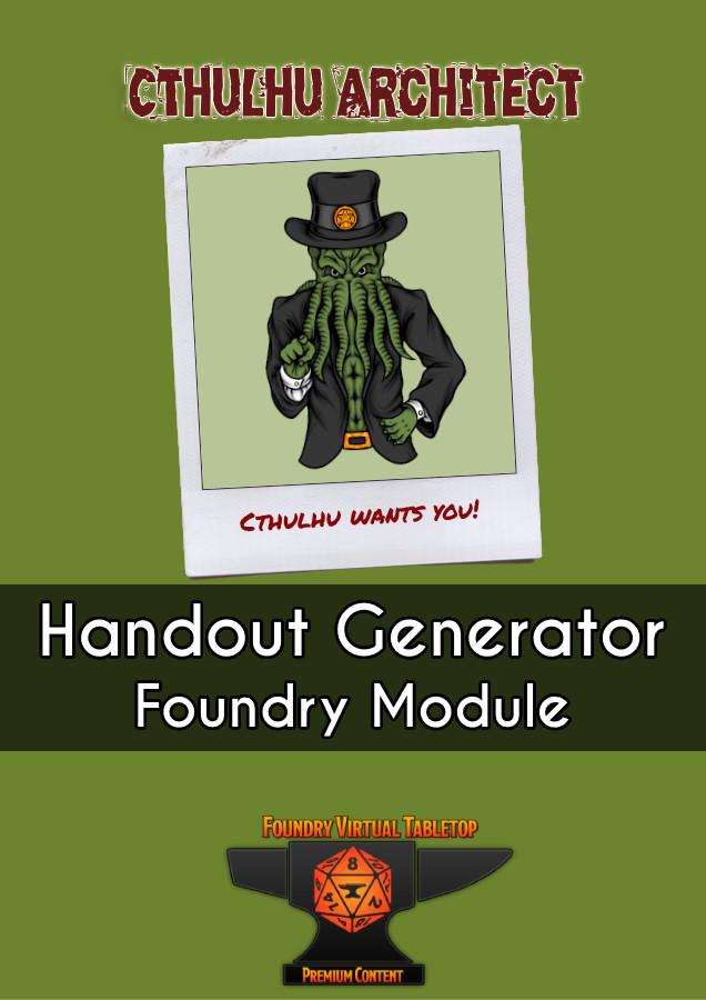 Cover for Handout Generator Foundry Module