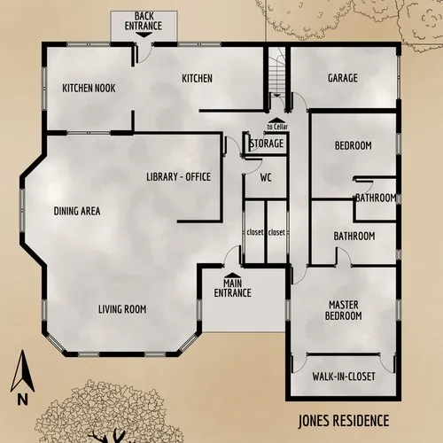 Jones Residence - Ground Floor - Floor Plan