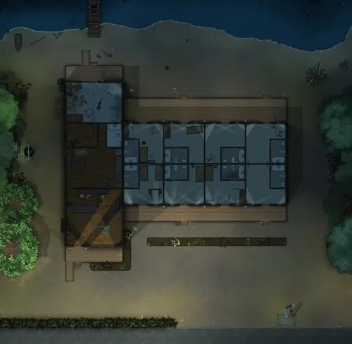 Lake Motel - Abandoned - Night