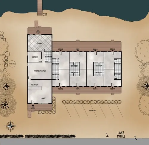 Lake Motel - Floor Plan