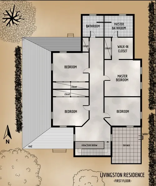 Livingston Residence - First Floor - Floor Plan