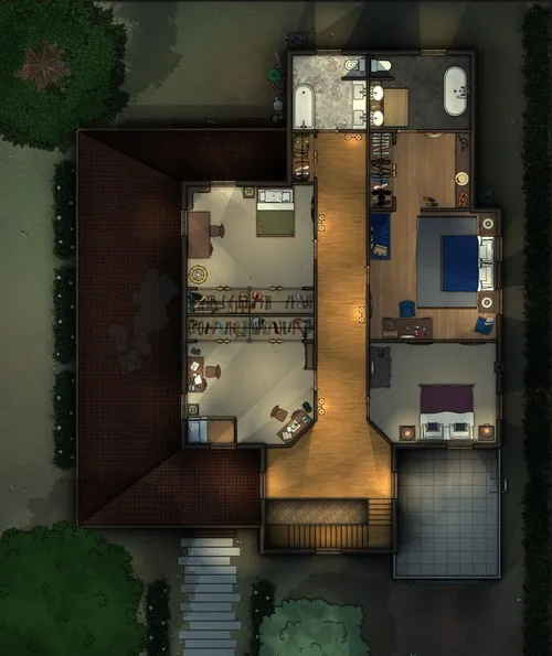 Livingston Residence - First Floor - Night