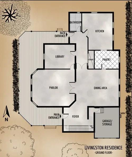 Livingston Residence - Ground Floor - Floor Plan