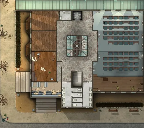 Maple Harbor Public Library - First Floor - Abandoned Day