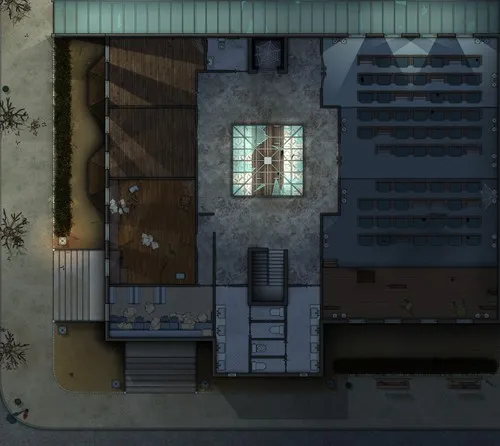 Maple Harbor Public Library - First Floor - Abandoned Night