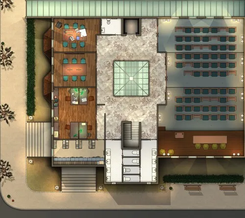 Maple Harbor Public Library - First Floor - Day