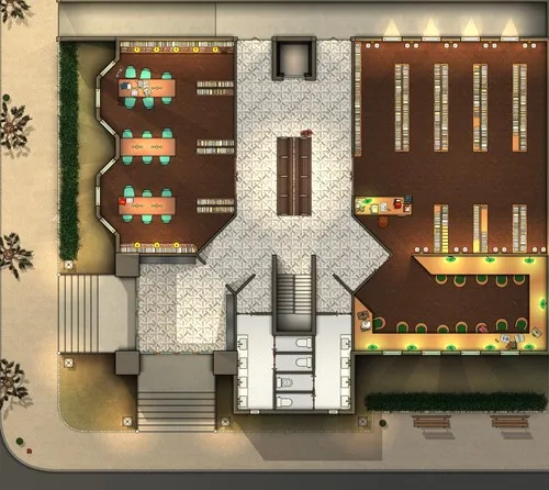 Maple Harbor Public Library - Ground Floor - Day