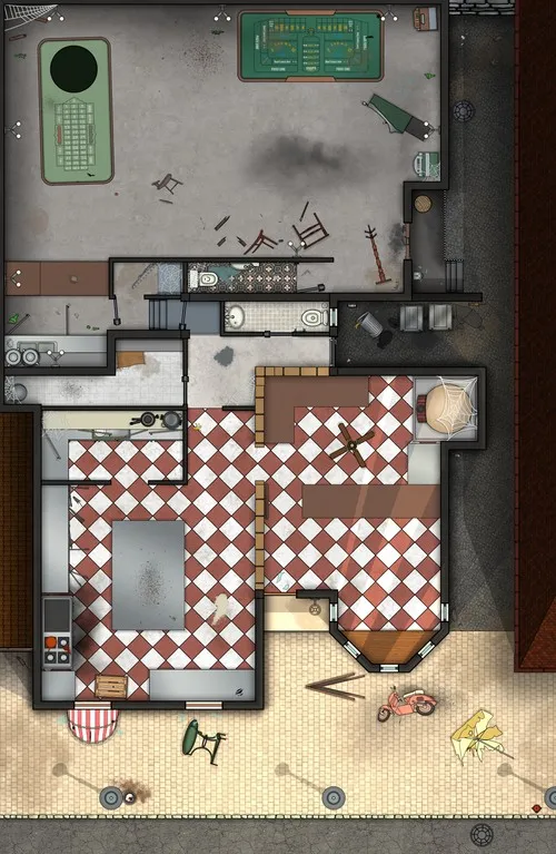 Pizza Gambino - Illegal Gambling Den - Abandoned - Day