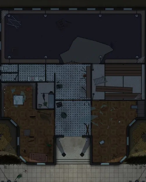 Roxbury Library - Abandoned - Night