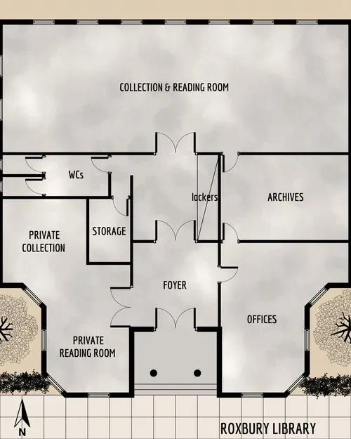 Roxbury Library - Floor Plan