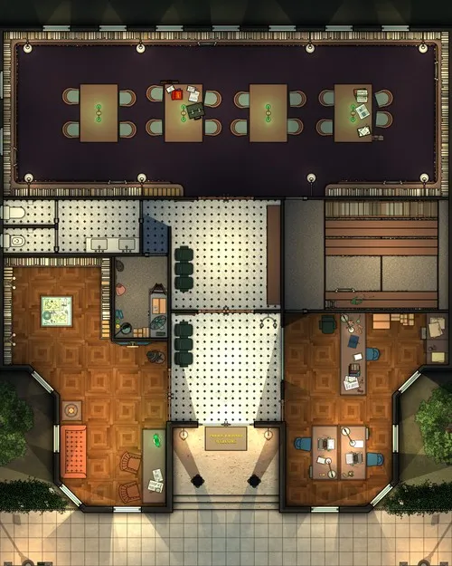 Roxbury Library - Night