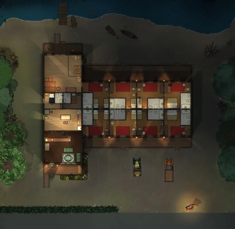 Squatters Lake Motel - Night